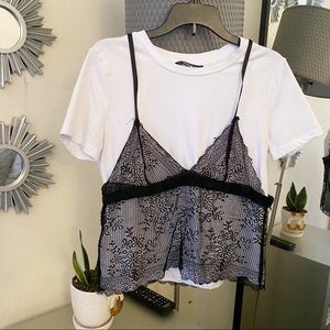 T-shirt with lace (short sleeve)